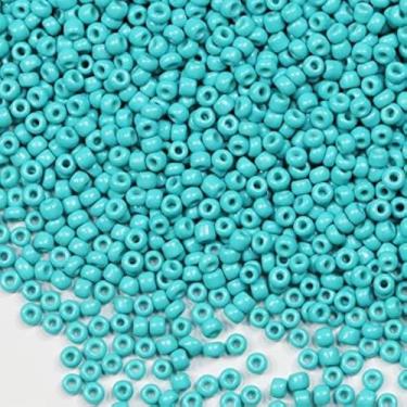 Imagem de Grânulos de semente verde pinho a granel 200 gramas cerca de 6.500 peças, contas de artesanato de vidro 8/0 de 3 mm para fazer brincos, pulseiras, pingentes, joias de cintura, contas de sementes