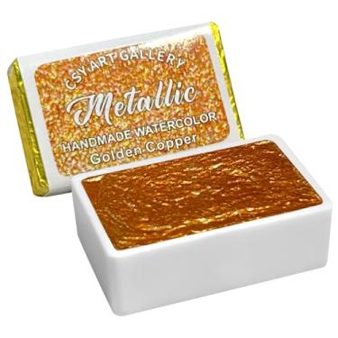 Imagem de Conjunto de tinta aquarela, 24 cores, qualidade premium (cobre dourado (panela completa))