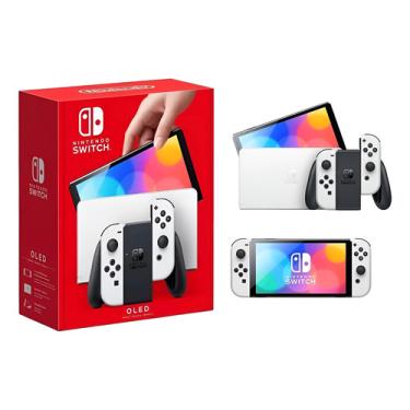 Imagem de Nintendo Switch Oled 64gb Standard Cor Branco E Preto Lacrado Nintendo switch oled - branco