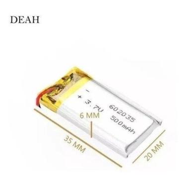 Imagem de (4pcs)bateria 602035 Com 2 Fios 500mah 6mm X 20mm 35mm - - KMIG