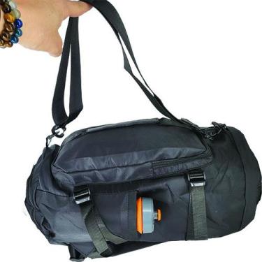 Imagem de Mochila Ou Sacola Viagem 2 Jeitos Com Porta Tênis - By Ello, Preto