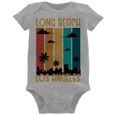 Imagem de Body Bebê Long Beach Los Angeles - Foca na Moda, Cinza, M