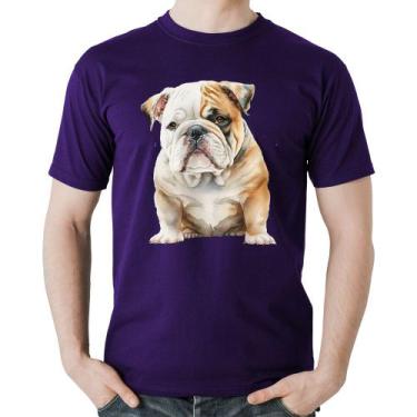 Imagem de Camiseta Algodão Bulldog-Inglês - Foca na Moda, Roxo, G