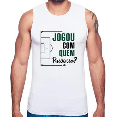 Imagem de Regata Jogou com quem parceiro - Foca na Moda, Branco, GGG