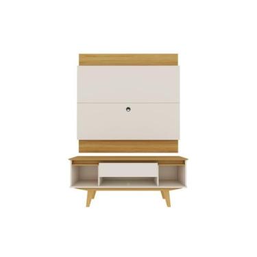 Imagem de Rack berlim e painel odense 1,80 cam/perola -robel - Village Móveis