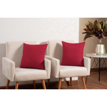 Imagem de Almofadas com enchimento e zíper em tecido 100% poliéster 50 x 50 preç