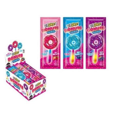 Imagem de Pirulito Donuts com Cabo Neon Ideal para Festas e Lembrancinhas - Dani