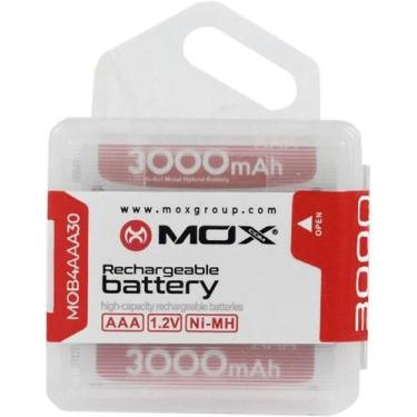 Imagem de Pilha Mox AAA Recarregavel 3000MAH com 4 Unidades