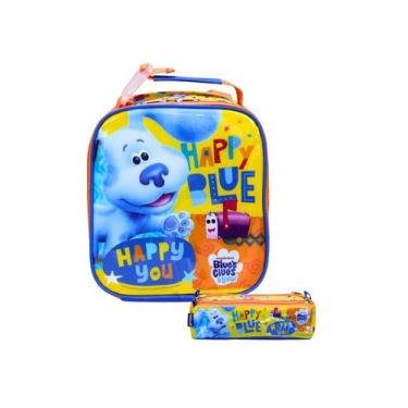Imagem de Kit Escolar Lancheira Térmica + Estojo Dog Blue - Dermiwil