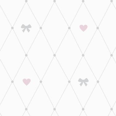Imagem de Papel De Parede Adesivo Fosco Vinil Baby Laço Delicado 3,05m - DecoraP