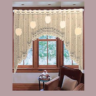 Imagem de Cortina Bando Renda Cascata Nuvem Lisa - CORTI LESTER, Bege