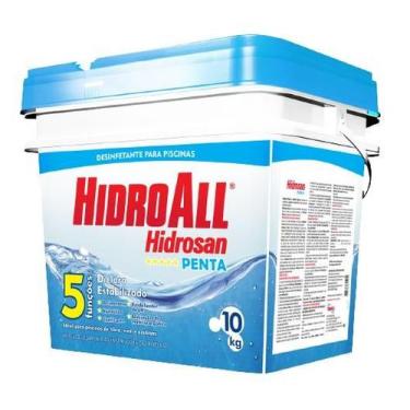 Imagem de Cloro Granulado Para Piscina Hidroall Hidrosan Penta - 10 Kg 5 em 1