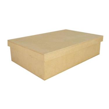 Imagem de Caixa Retangular Tampa Sapato 35x20x10 Mdf Madeira - ATACADÃO DO ARTES