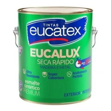 Imagem de Tinta Esmalte Eucatex Cor Marrom Conhaque Brilhante Resistente Madeira