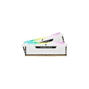 Imagem de Memória RAM Corsair Vengeance RGB PRO SL, 16GB (2x8GB), 3200MHz, DDR4, CL16, Branco - CMH16GX4M2E3200C16W