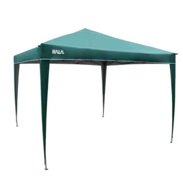 Imagem de Tenda Gazebo Dobrável 3m x 3m Com Pés em Alumínio Verde 309965 Kala