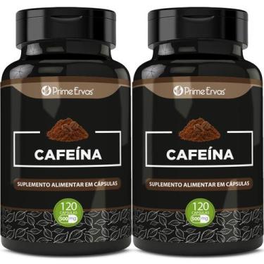 Imagem de Kit 2 Cafeína 500mg 120 cápsulas Prime Ervas
