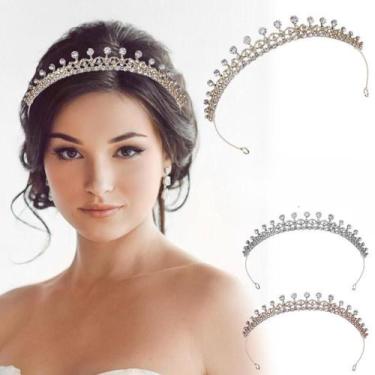 Imagem de Coroa Tiara Acessório de Cabelo Noiva Miss Aniversário Festa - LM, Dou