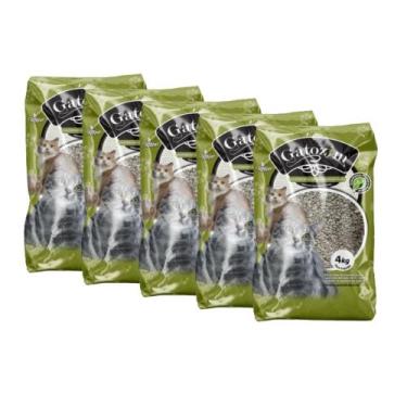 Imagem de Kit Areia Sanitária Higiênica Gatozim Tradicional 4kg com 5un Tezopet