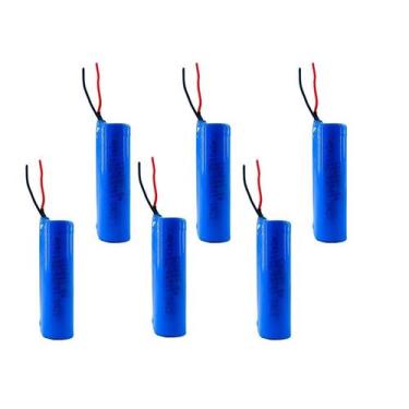 Imagem de 6X Super Bateria 3,7V 18650 2200Mah Com Fio - SANYO