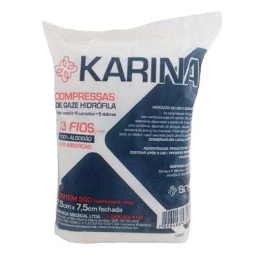 Imagem de Compressa de Gaze com 500 Unidades 11 Fios - Karina - América