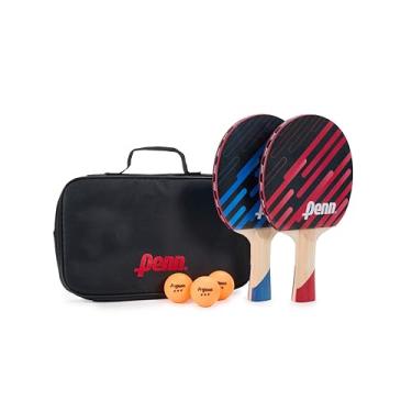 Imagem de Penn Conjunto de raquete de tênis de mesa para 2 jogadores – inclui duas raquetes 3.0, três bolas de ping pong de 3 estrelas e bolsa de armazenamento