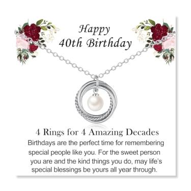 Imagem de ACOGVN Presentes de aniversário 30, 40, 50, 60, 70, 80, 90 anos, para mulheres, colar de aniversário com cartão de aniversário doce para mulheres, mãe, esposa, avó, filha, irmã, tia, sobrinha, amiga,