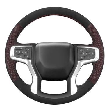 Imagem de MEWANT Capa de volante costurada à mão para Chevrolet Blazer/Silverado (1500)/ Silverado (2500/3500)/Suburban/Tahoe