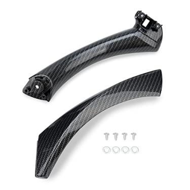 Imagem de Maçaneta interna do painel da porta e puxador externo de fibra de carbono para BMW Série 3 2004-2011 318 320 325 330 335 E90/E91