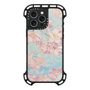 Imagem de CASETiFY Capa Ultra Bounce para iPhone 16 Pro Max [à prova de choque/10 m. Proteção contra quedas de grau militar 10x/compatível com Magsafe] - Yoshino Cherry Blossoms - Preto transparente