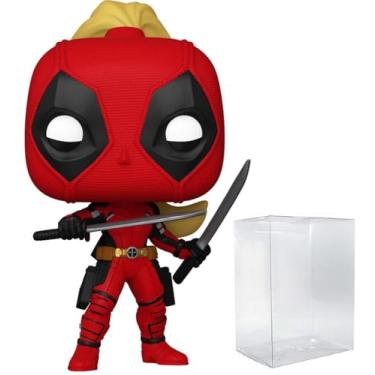 Imagem de POP Marvel: Deadpool & Wolverine Movie - Boneco de vinil Ladypool Funko (incluído com caixa protetora compatível), multicolorido, 9,5 cm