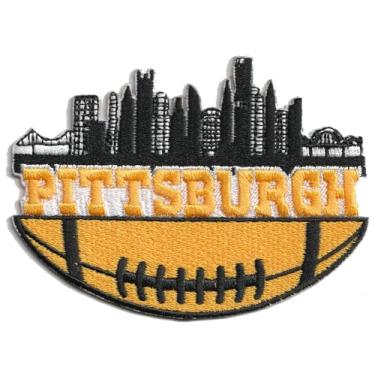 Imagem de MJshop29 Fã de Rugby City of Pittsburgh, time favorito dos fãs de futebol americano, adesivos de ferro para roupas, mochilas, jeans, remendo de motocicleta, costurado, jaquetas personalizadas,