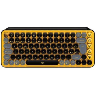 Imagem de Teclado Logitech Pop Emoji Keys 920-010714 Wireless, amarelo