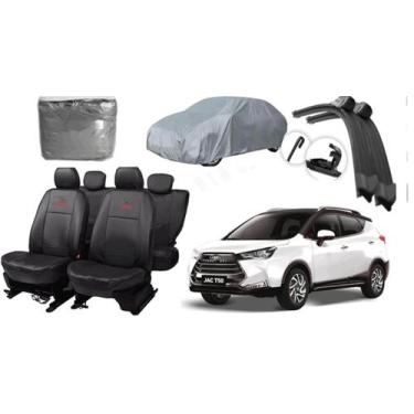 Imagem de Conjunto capa couro Jac T50 2020 a 2024 + para brisa - aero print