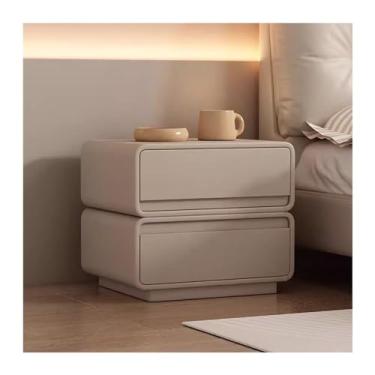 Imagem de LICONG-2020 CUabinet lateral mesa de cabeceira de madeira maciça minimalista quarto pequeno mesa de cabeceira armário de canto (cor: B)