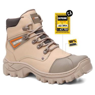 Imagem de Bota Coturno CATPRIIME Original em Couro Ganuino com CA Segurança Tota