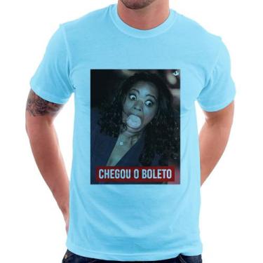 Imagem de Camiseta Chegou o boleto - Foca na Moda, Azul bebê, M