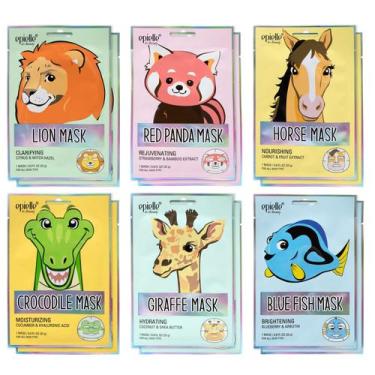 Imagem de Máscaras Faciais Epielle Animal Spa - 12 Pacotes para Todos os Tipos d