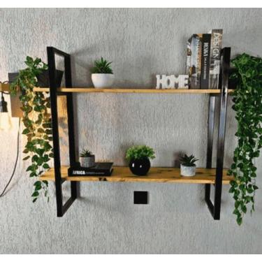 Imagem de PRATELEIRA AÇO/MDF ESTILO INDUSTRIAL MOBBILI PA-01 (Informar cor da es