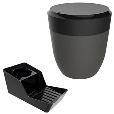 Imagem de Kit Organizador De Pia Porta Detergente + Lixeira 2,5 Litros Cozinha - Crippa - Preto