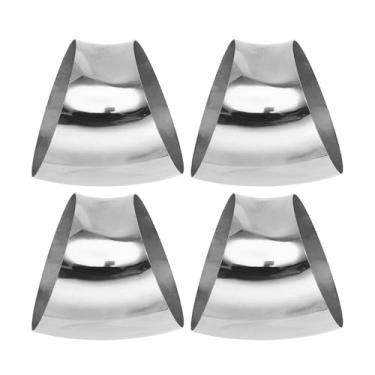 Imagem de Motoforti 4 peças 15.9 cm OD 45 graus mandril curva tubo cotovelo carro modificado tubo de escape tubulação espessura 1,5 mm/16GA 159x185x1,5 mm 201 aço inoxidável prateado