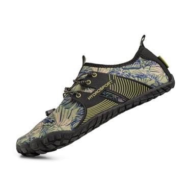 Imagem de FITKICKS Calçado HydroSport Land-to-Water, tênis unissex descalço, ideal para praia, ioga, surf, acampamento, acessórios versáteis para homens e mulheres, Palmeiras verdes, 12 Women/10 Men