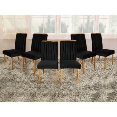 Imagem de Conjunto 6 Cadeiras de Jantar Preto 09 Paris - Alpoim