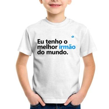 Imagem de Camiseta Infantil Eu tenho o melhor irmão do mundo - Foca na Moda, Bra