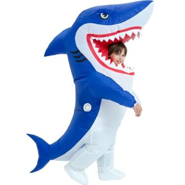 Imagem de One Casa Blow Up Party Costume,Inflatable Costumes for Kids, Full Body Shark Costume,Halloween Costumes for Boys Girls (4-5YRS)