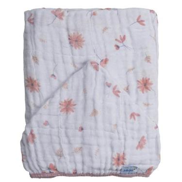 Imagem de Toalha de Banho Bebê Soft 80 cm x 80 cm Baby Joy, Floral