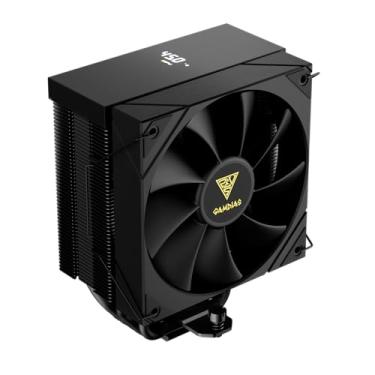 Imagem de GAMDIAS Boreas Refrigerador de ar para CPU M2-51D, capa superior de tela digital em tempo real, 5 tubos de calor de cobre, dissipador de calor de alumínio, ventilador PWM de baixo ruído de 120 mm