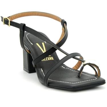 Imagem de Sandália Vizzano Salto Bloco Detalhe Feminina - Preto - 34