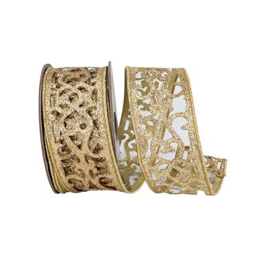 Imagem de Reliant Ribbon Fita de borda com fio recortada com purpurina, ouro