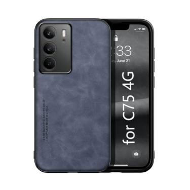 Imagem de Kepuch Silklike Capa para Realme C75 4G - Case Placa de Metal Embutida - Azul